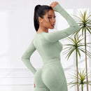 2 Pieces Sets For Women Wash Tie-dye Sports Sets Long Sleeved Round Neck Top Hight Waist Lift Hip Outdoors Leggings Sports Sets