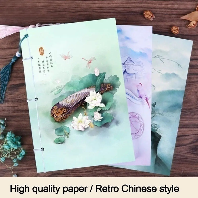 1PC Vintage Retro Chinese Style Notebook Sketchbook Journal Diary Book Notepad Weekly Planner Stationery Office School Supplies