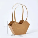 Heart Handbag Handheld Boxes Flower Candy Gift Bouquet Package Packaging Bag Box Diy Floral Material Wedding Party Supplies