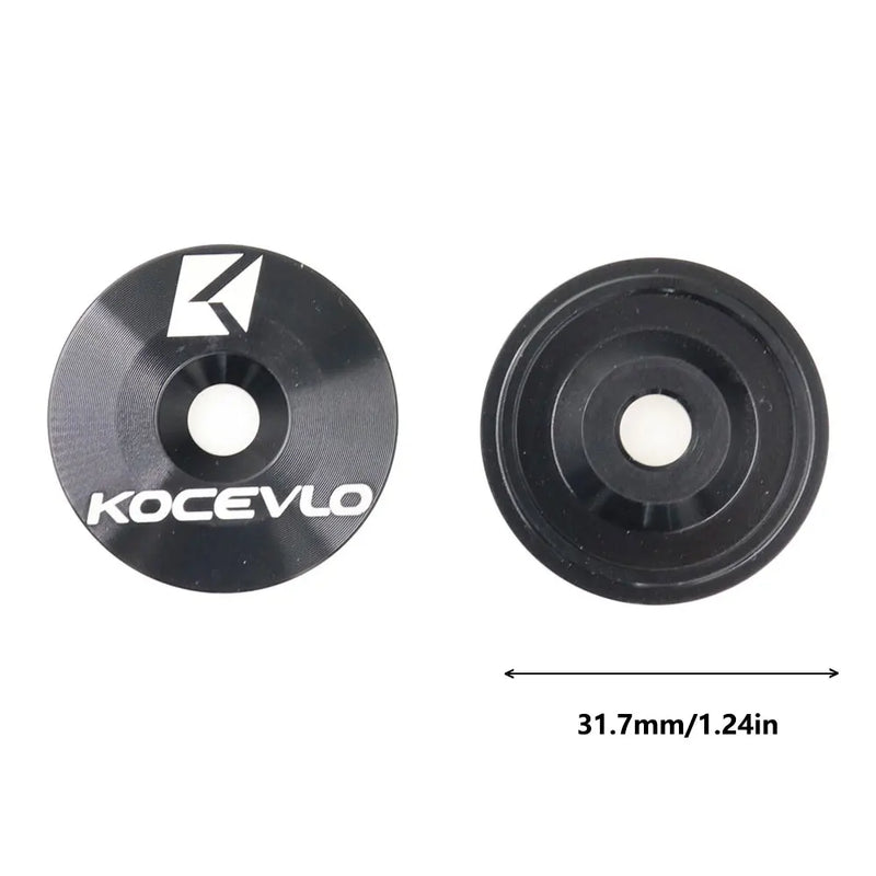 KOCEVLO Bicycle Headset top Cap Aluminum Alloy Bike Stem 28.6mm 1 1/8" Steerer Fork Tube Headset Cap Cover