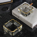 Light Luxury Crystal Ashtray Living Room Coffee Table Household Creative Upscale Gold Ashtray