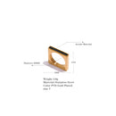 Yhpup Minimalist Geometric Square Stainless Steel Ring  Acrylic Fashion Simple Temperament Occident Ring for Women Jewelry
