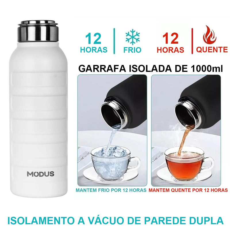 MODUS Portable Water Vacuum Thermal Bottle Stainless Steel, Cold and Hot Car Mug, Vacuum Thermal Bottle 1000ml