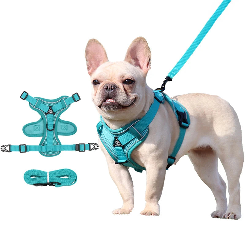 Reflective Pet Training Walking Harness Lead Leash Adjustable Puppy Harness Vest for Small Dogs Chihuahua Yorkies Chest Strap