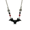 Crystal Bead Chain Gothic Necklace for Woman Animal Horror Black Bat Punk Jewelry Gift Witch Choker Dark Series Accessories 2022