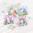 50/100pcs Easter Gift Bags Easter Candy Cookie Bags Rabbit Eggs Dessert Gift Packaging Pouches 2025 Happy Easter Party Supplies