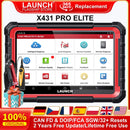 LAUNCH X431 PRO ELITE OBD2 Scanner Full Systems Car Diagnostic Tool 32 Reset CANFD DOIP ECU CODING Active Test FCA SGW VAG