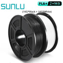 SUNLU 2KG 3D PLA/PETG/PLA PLUS/Clear Filament 1.75mm 2Roll 1KG 3D Printer Neatly Wound 3D Filament for 3D Printer& 3D Pen