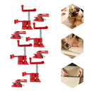 4 Pack 3/4" Wood Gluing Pipe Clamp Set Heavy Duty PRO Cast Iron Quick Release Bar Clamps Kit with Wide Base for Woodworking