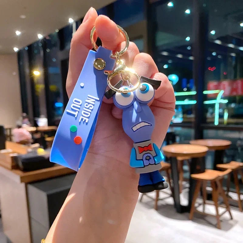 New Inside Out 2 Keychain Figure Toy Joy Sadness Anger Disgust Fear Doll Anime Bag Keyring Toy Christmas Gifts