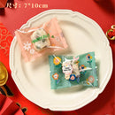 2025 Chinese New Year Snowflake Crispy Packaging 100Pcs 7x10cm Baking Cookie Machine Sealed Candy Bags