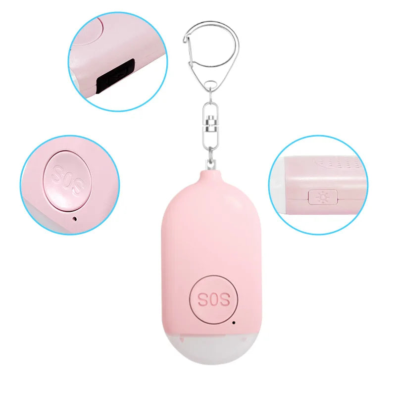 Kids Elderly Women Emergency SOS Personal Alarm Self Defense Keychain- Panic Button Or Pull Pin Alert Device 130 DB Loud Safety