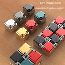 Metal Magic Cube Stress Relief Toy Cube Portable Educational Toys Decompresses Relax Toys for Children Adults Birthday Gift