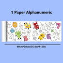 90cm Animal Canvas Children's Drawing Roll DIY Coloring Paper Roll Color Filling Graffiti Paper-cut Painting Educational School