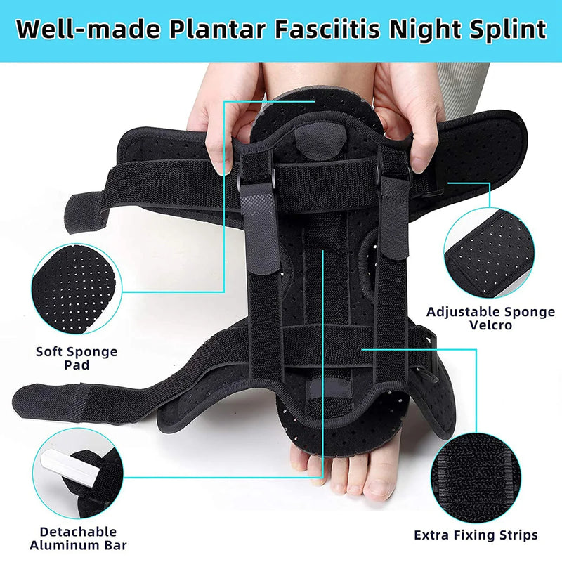 Plantar Fasciitis Night Splint Adjustable Foot Drop Orthotic Brace Plantar Fasciitis & Achilles Tendonitis Night Splint