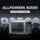 ALLPOWERS R2500 Portable Power Station 2016Wh Expandable to 20kWh LFP Battery 2500W Emergency Household / Outdoor Power Supply