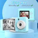 Portable Children's Digital Camera 2.4 Inch 1080P Dual-camera instant Printed camera MP3 Playback With 3 rolls of printing paper