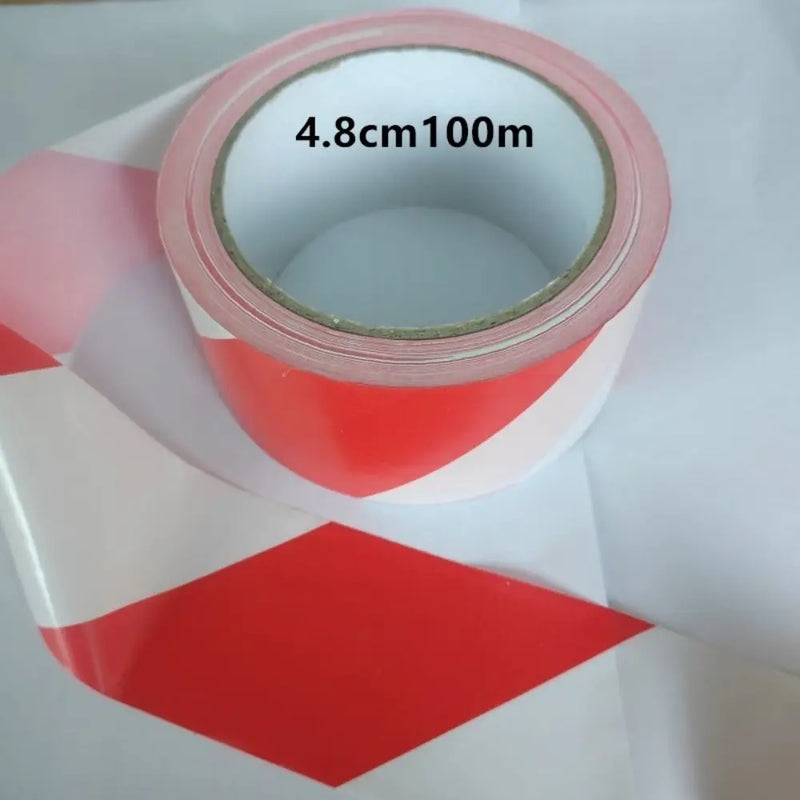 Red White Barricade Tape Caution Tape, 2x 40Inch Non-Adhesive Safety Warning Tape Construction Barrier Tape Red Flagging Tape