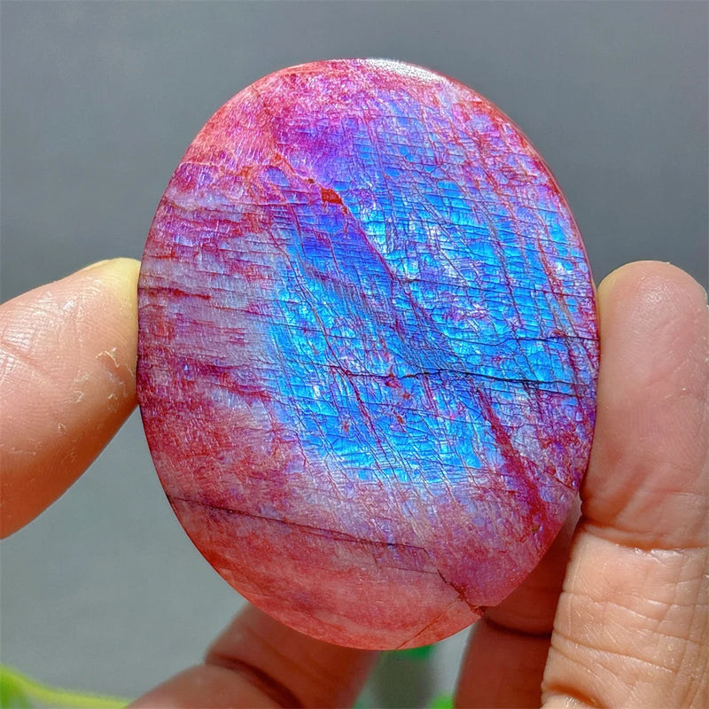 Red Moonstone Palm Crystal Natural Quartz Stone Home Decoration Minerals Reiki Craft Gifts Energy Healing Meditation Spiritual