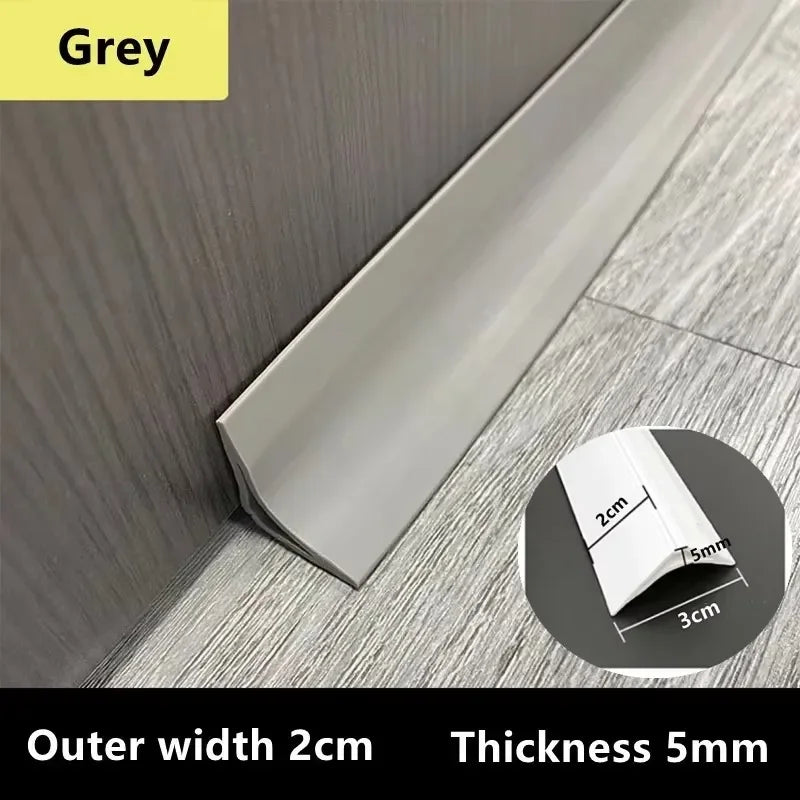 2/4/6/8/10M Self-adhesive Wall Corner Skirting Line Molding Ceiling Caulk Internal Strip Edge Trim Strip Home Decorative Supply