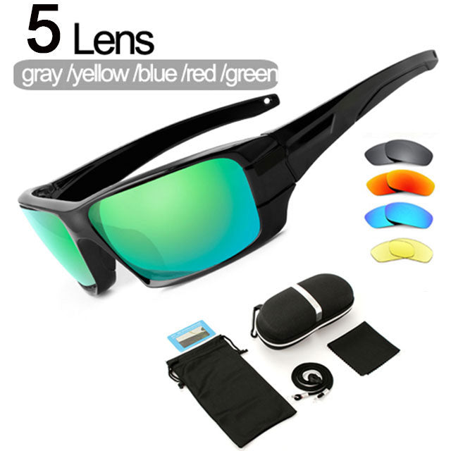NEWBOLER Polarized Hiking Sunglasses Camouflage Black Frame Sport Sun Glasses Camping Eyewear UV400 Climbing Goggles