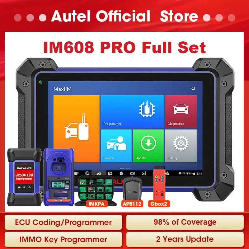 Autel MaxiIM IM608Pro Key Programmer Immobilizer All Car Professional Auto Diagnostic Tools APB112 IMKPA 2 Years Free Update