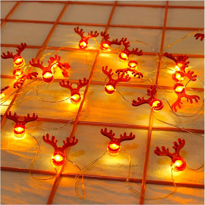 Santa Claus Snowman Christmas Fairy light string christmas decoration with led lighting for home Christmas tree gifts ornaments