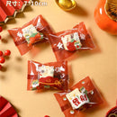 2025 Chinese New Year Snowflake Crispy Packaging 100Pcs 7x10cm Baking Cookie Machine Sealed Candy Bags