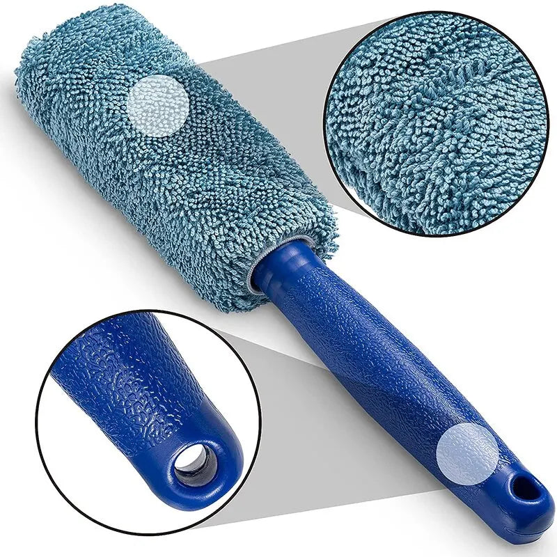 2Piece Car Wash Brush Microfiber Tire Scrubber Wheel Brush Trunk Dust Remover Detailing Clean Tool Car Cleaning Tools