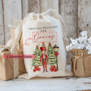 Personalised Custom Christmas Sack Boy Girl Xmas Toy Santa Stocking Nutcracker Soldier Ballet Dancer Holiday Present Gift Bag