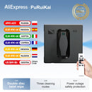 PuRuiKai Robot Window cleaner,Dual Water Spray,Smart Memory,High Vacuum Suction, Laser Sensor, Home Wall Glass Cleaning Robot