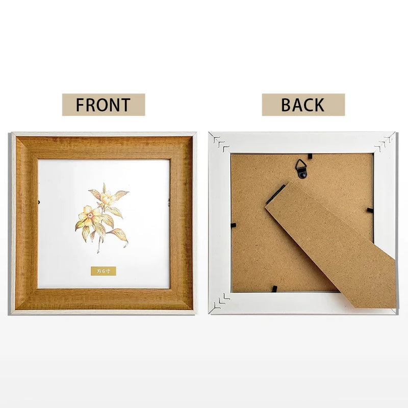 5/6 Inch Nordic Square Photo Frame Setting Cross Stitch Frame Square Resin Picture Frame Wall Hanging Home Decoration