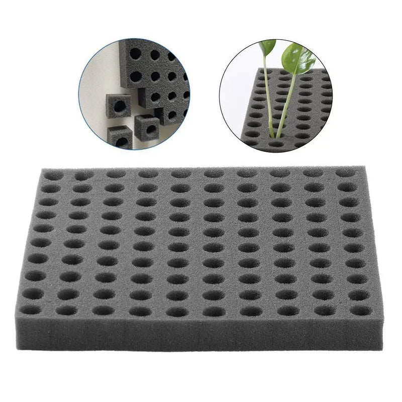 100PCS Seedling Sponge Soilless Dirt Resistant Medium Seedling Seed Square Growth Hydroponics Cube Foam Sponge Pots trays