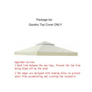 3x3m Outdoor Garden Parasol Cloth Gazebo Awning 118"x118" Canopy Replacement Pergolas Cloth For Outdoor Garden Canopy Sunshade