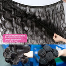 Mishell 38 40 Inches Body Wave Bundles With 13x4  Lace Frontal Natutral Brazilian Remy Human Hair Extensions for Black Women