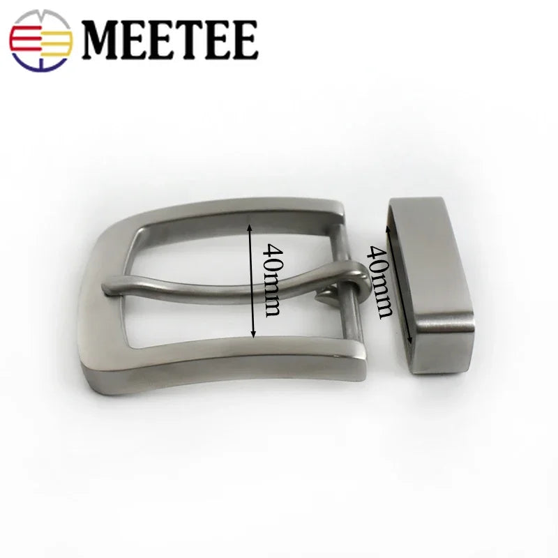 40mm Men Belt Buckles 316 Material Stainless Steel Metal Pin Buckle for Belts 38-39mm DIY Clothes Garment Decoration Accessories