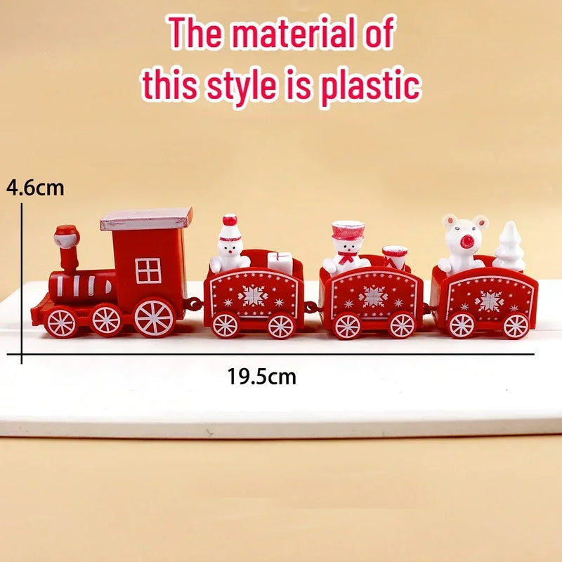 New Wooden/Plastic Train Christmas Ornament Merry Christmas Decoration for Home 2023 Xmas Gifts Noel Natal Navidad New Year 2024