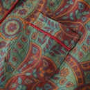 Autumn Long Sleeve Sleepwear Women's Cotton Yarn-dyed Jacquard Ethnic Style Print Pajamas for Women 2 Pieces Outfit Loungewear