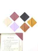 2pcs Leather Diamond-shaped Bookmark Bookmark Page Folder Corner Protection Set Square Bookmark Book Marks Book Nook