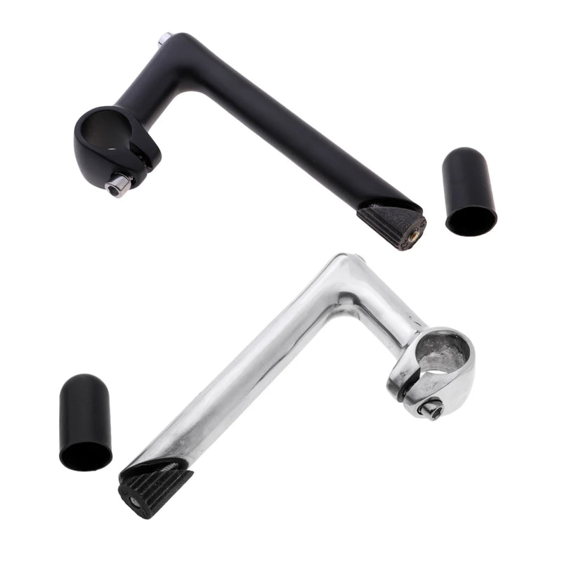 Bicycle Quill Stem Aluminum Alloy Bike Handlebar Clamp  25.4mm x 80mm w/ 22.2mm Threaded Tube for Fixed Gear/Road/Retro Bicycles