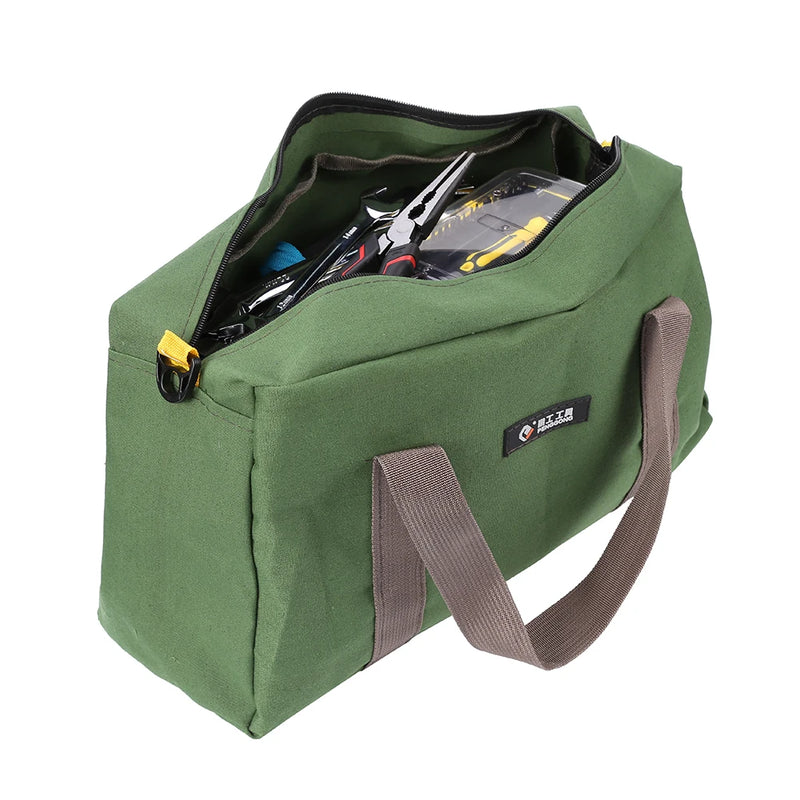 Electrician Tool Bag Thickened Canvas Pouch Tool Bags Portable Screwdriver Pliers Repair Hardware Hand Tools Storage Organizer