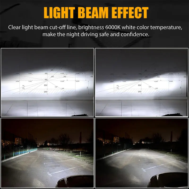 150W 50000LM H7 H11 LED Headlight Bulb 9005 9006 Turbo Headlamps 6000K White Headlights Bulb For Auto Lamp Bulb Accessories