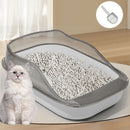 Cat Litter Box Pet Sandbox 36*51*17cm Cat Toilet for Pet Anti-Splash Cats Toilet Home Pets Supplies Sandbox Semi-enclose