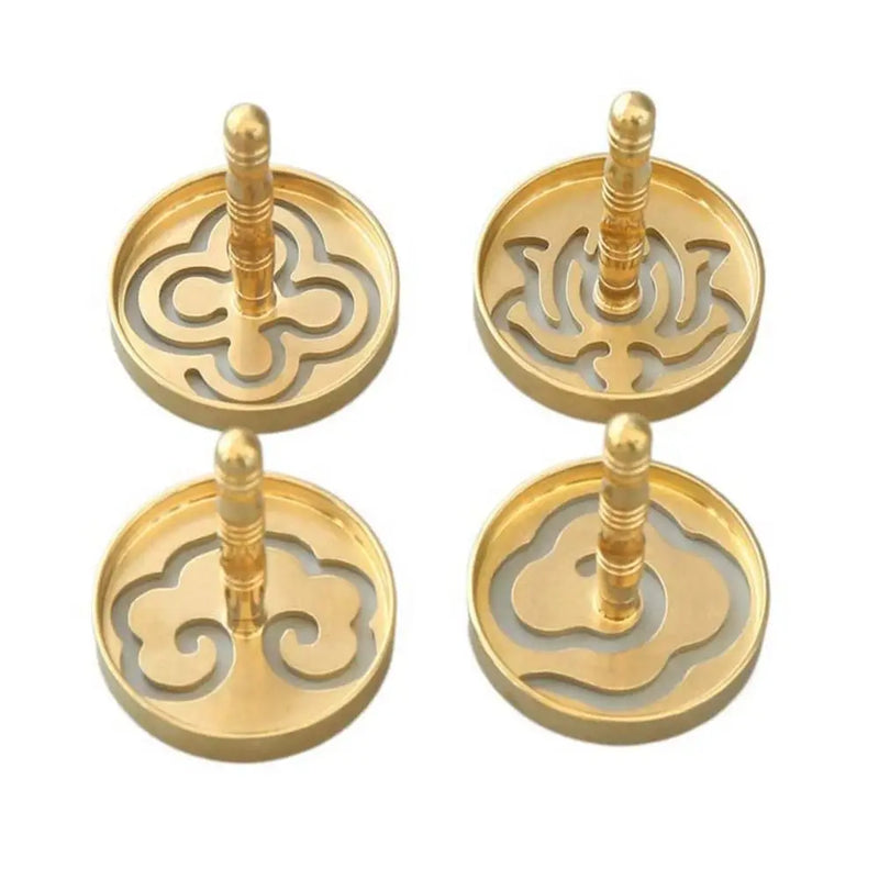 Pure Copper Incense Mold DIY Classical Hollow Out Lotus Incense Seal High-Quality Pressing Incense Incense Road Tools