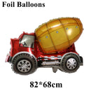 Excavator Crane Tractor Birthday Cake Topper Construction Party Cake Decor Kids Boy 1st Baby Shower One Year Happy Birthday Cake