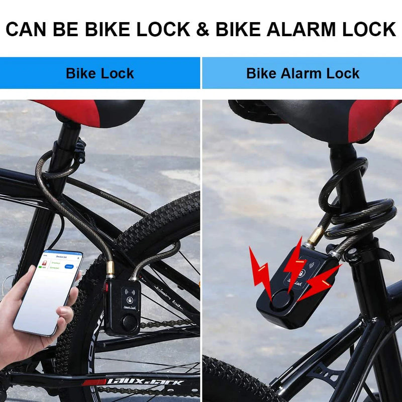 Hollarm Bluetooth Bike Motorcycle Lock Alarm Waterproof Burglar Vibration Bike Alarm Lock System Security Smart APP Control