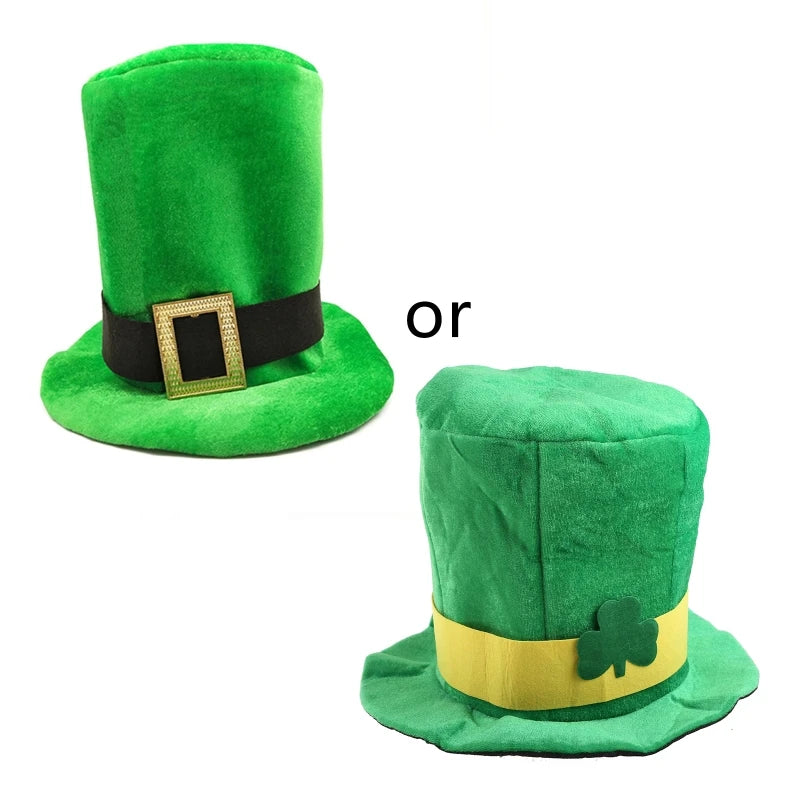 Patrick Day Irish Festival Hat Green Leprechaun Top Supplies for Home Festival Party Cosplay Costume Props wholesales