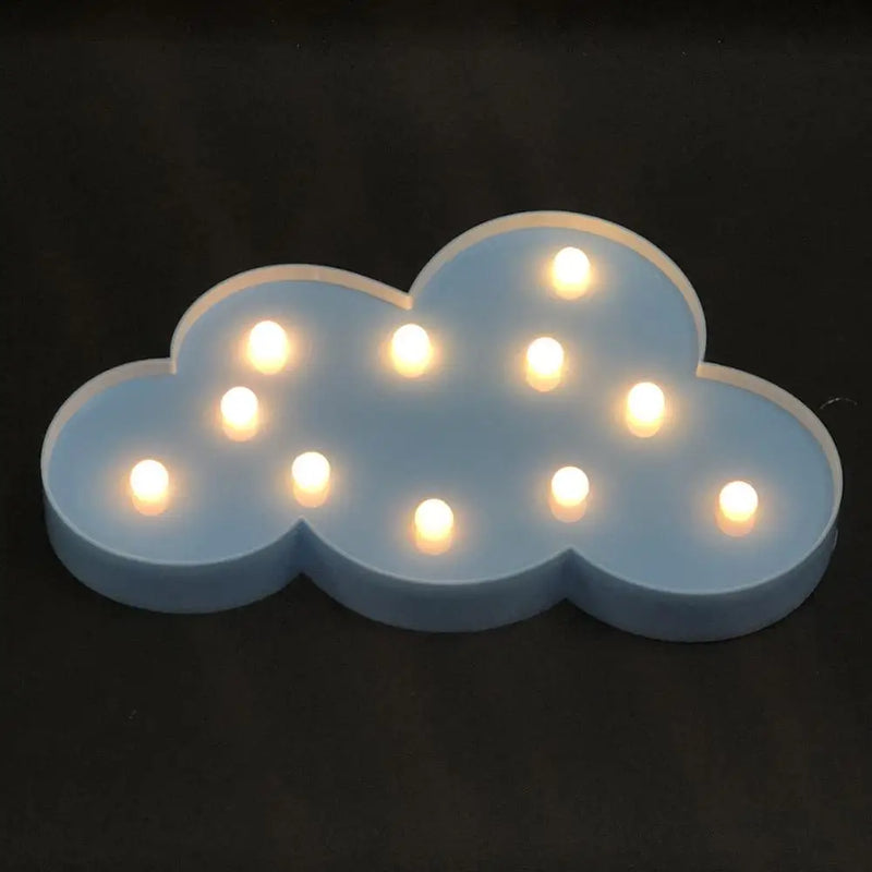 Kids Room Decor Cloud Star Moon LED Night Light Baby Children Bedroom Rainbow Cloud Christmas Night Light Wedding Decoration