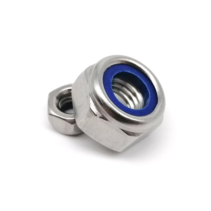 Left Hand Thread M4 M5 M6 M8 M10 M12 M16 304 A2 Stainless Steel Reverse Rotate Hexagon Nylon Insert Self Lock Nut Nylock Locknut