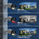 Annke AH500 3K Ultra HD IP PoE CCTV Camera Kits Dual Light Outdoor Security Camera Motion Detection Built-in Mic 265+ 6MP NVR